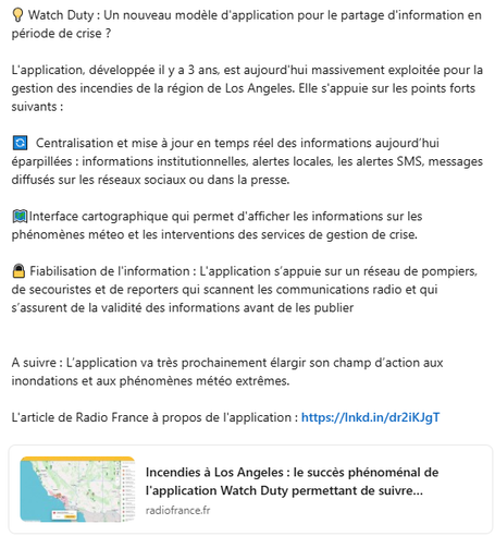 Application  Gestion de crise 