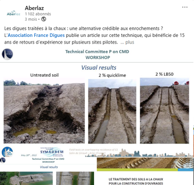 Les digues traitées à la chaux : une alternative crédible aux enrochements ?